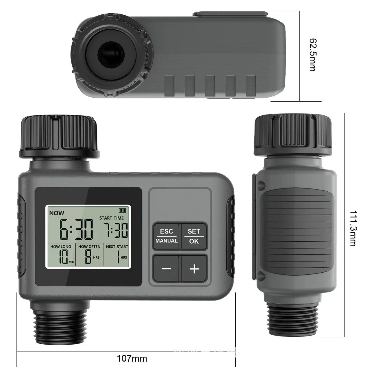 Outdoor Garden Hose Faucet Timer Programmable Sprinkler with Rain Delay Manual Auto Irrigation Yard Lawn – SGW01 - Image 3