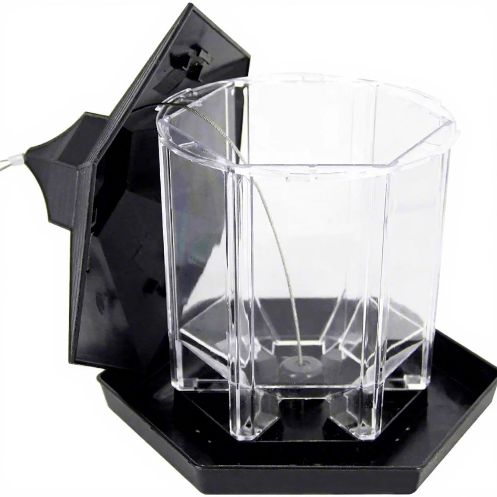 Outdoor Hanging Plastic Bird Feeder Clear Seed Container Weather-Resistant Garden Feeder BF129 - Image 4