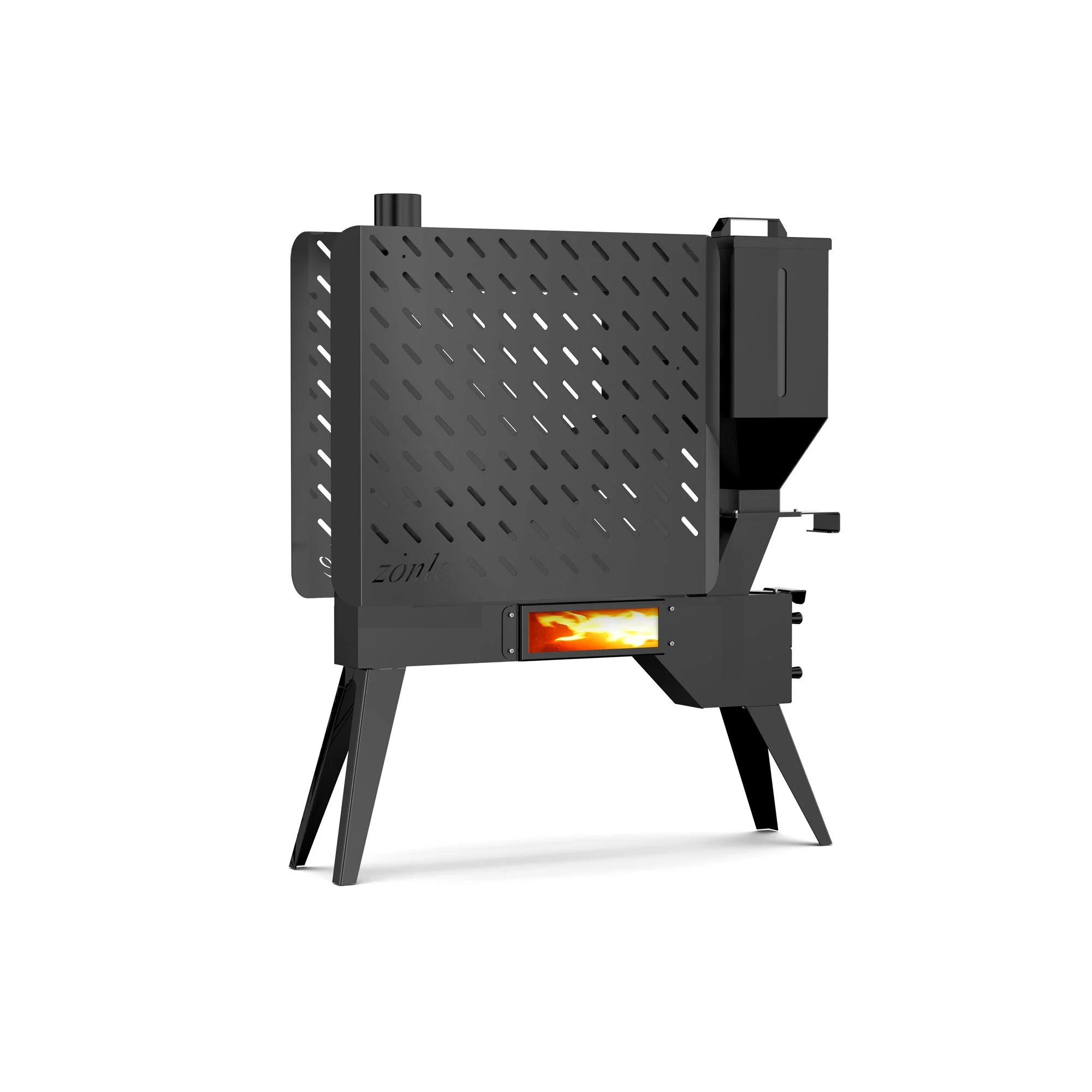 Outdoor Indoor Smokeless Pellet Heater – Modern Non-Electric Energy-Saving Wood Pellet Stove KM0501A