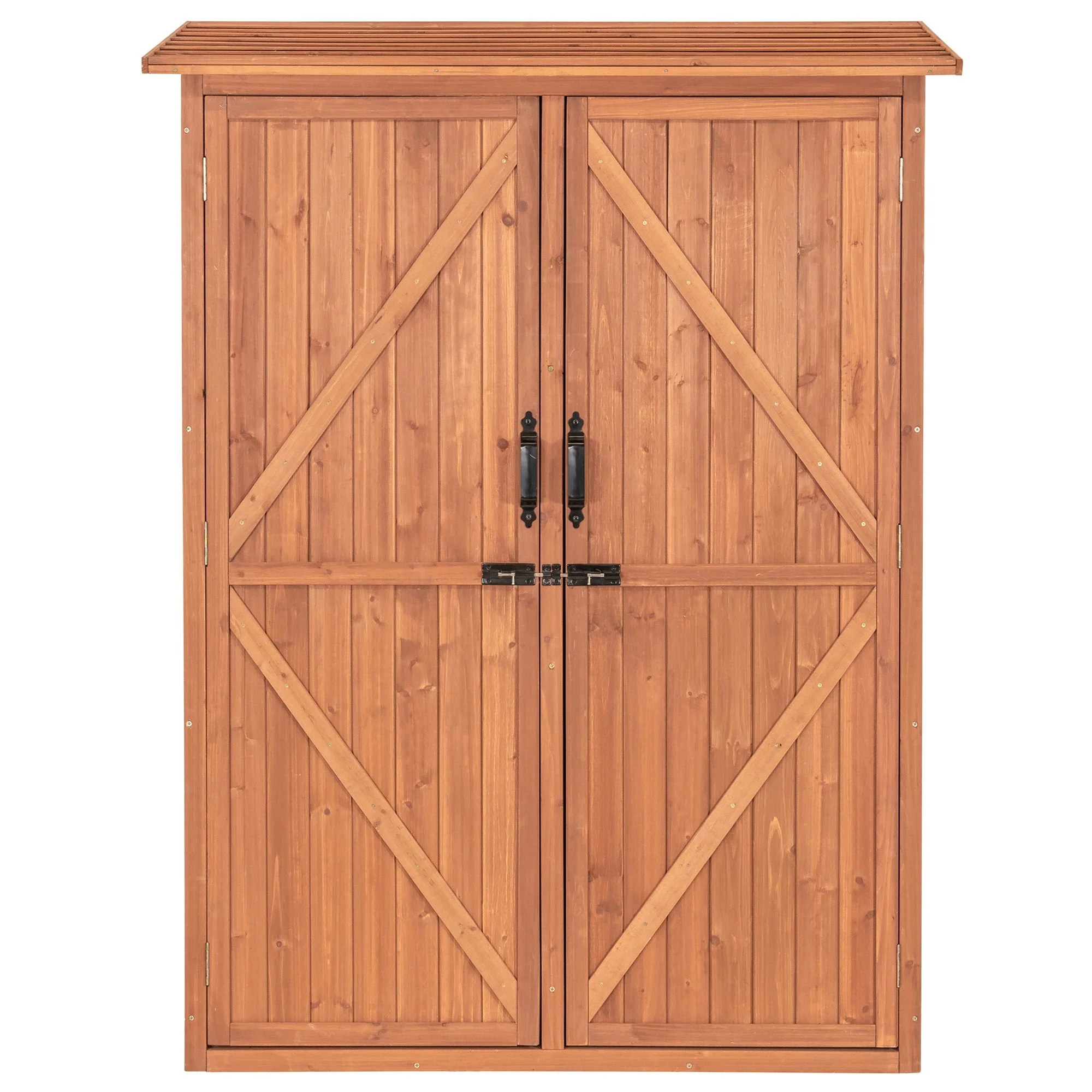 Outdoor Multi-Compartment Storage Cabinet – Heavy-Duty Wooden Shed for Garden, Deck & Garage | MCS5137 - Image 3