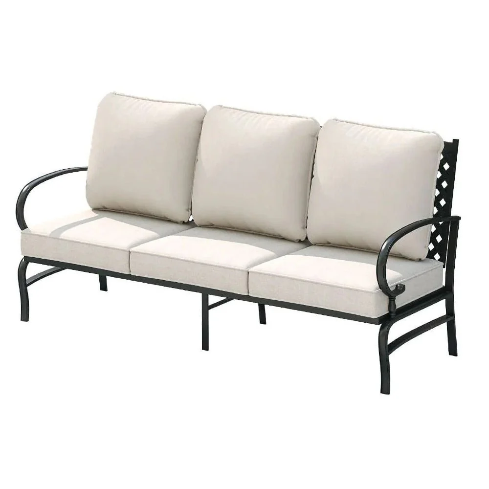 Outdoor Patio Sofa Set Steel Frame Olefin Cushions Modular Seating 4AS25257 Series - Image 2