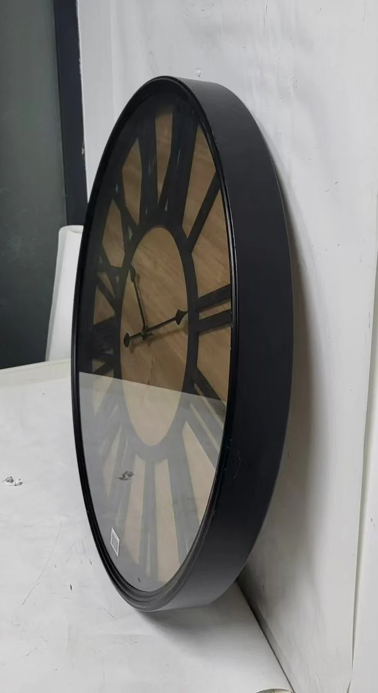 Jumbo 29" Farmhouse Wall Clock – Oversized Rustic Retro Metal Clock 74 cm – 8266051 - Image 2