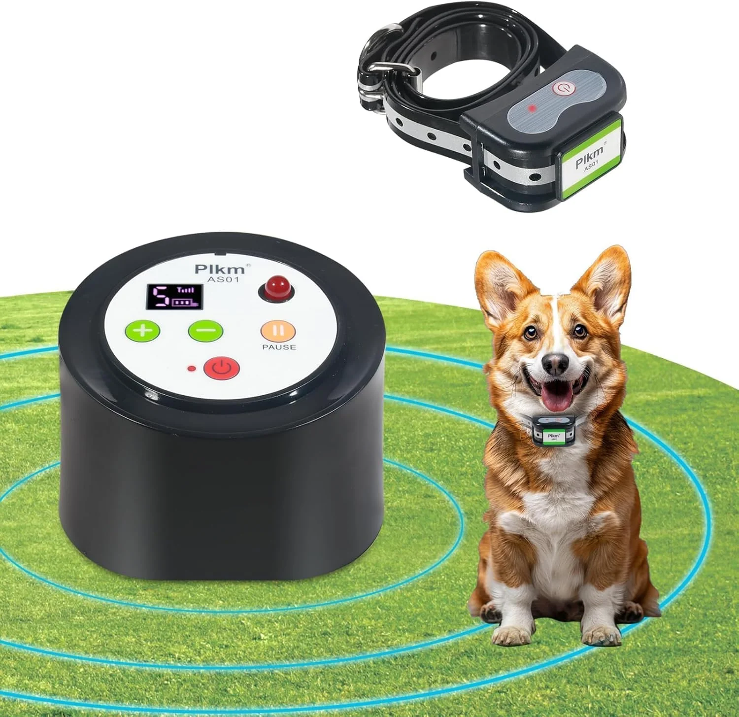 PLkm AS01 Wireless Dog Fence System Rechargeable Pet Containment Collar - Image 2