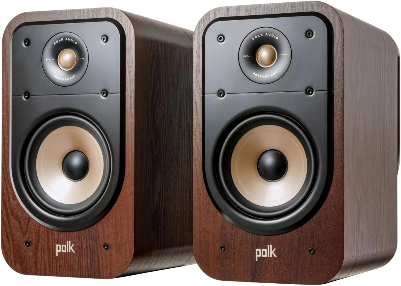 Polk Signature Elite ES20 Bookshelf Speaker - Hi-Res Audio Certified, Dolby Atmos & DTS:X Compatible, 1 Inch Tweeter & 6.5 Inch Woofer, Power Port Technology for Effortless Bass (Pair, Contemporary - Image 2