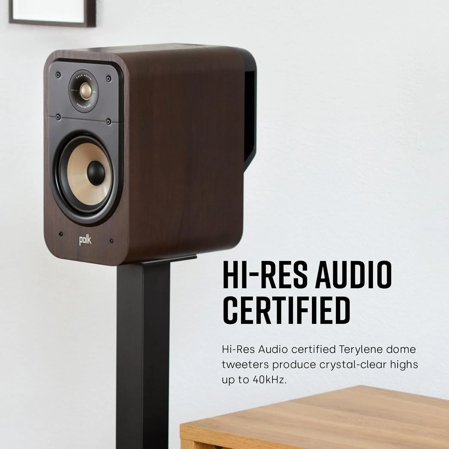 Polk Signature Elite ES20 Bookshelf Speaker - Hi-Res Audio Certified, Dolby Atmos & DTS:X Compatible, 1 Inch Tweeter & 6.5 Inch Woofer, Power Port Technology for Effortless Bass (Pair, Contemporary - Image 3