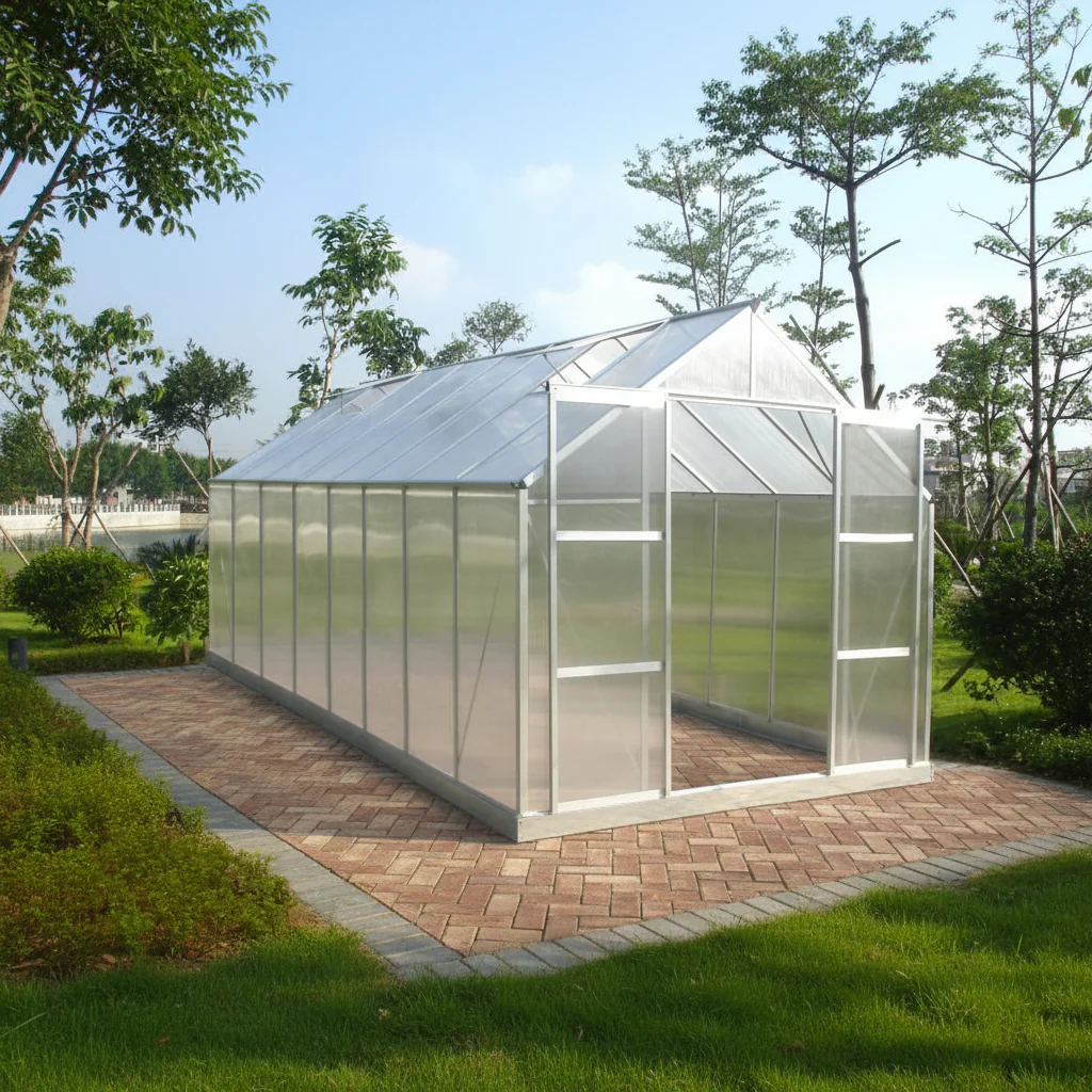 New 8x6, 8x10, & 8x16 FT Polycarbonate Greenhouse – All-Weather Outdoor Garden Green House with UV Panels & Aluminum Frame - Image 4