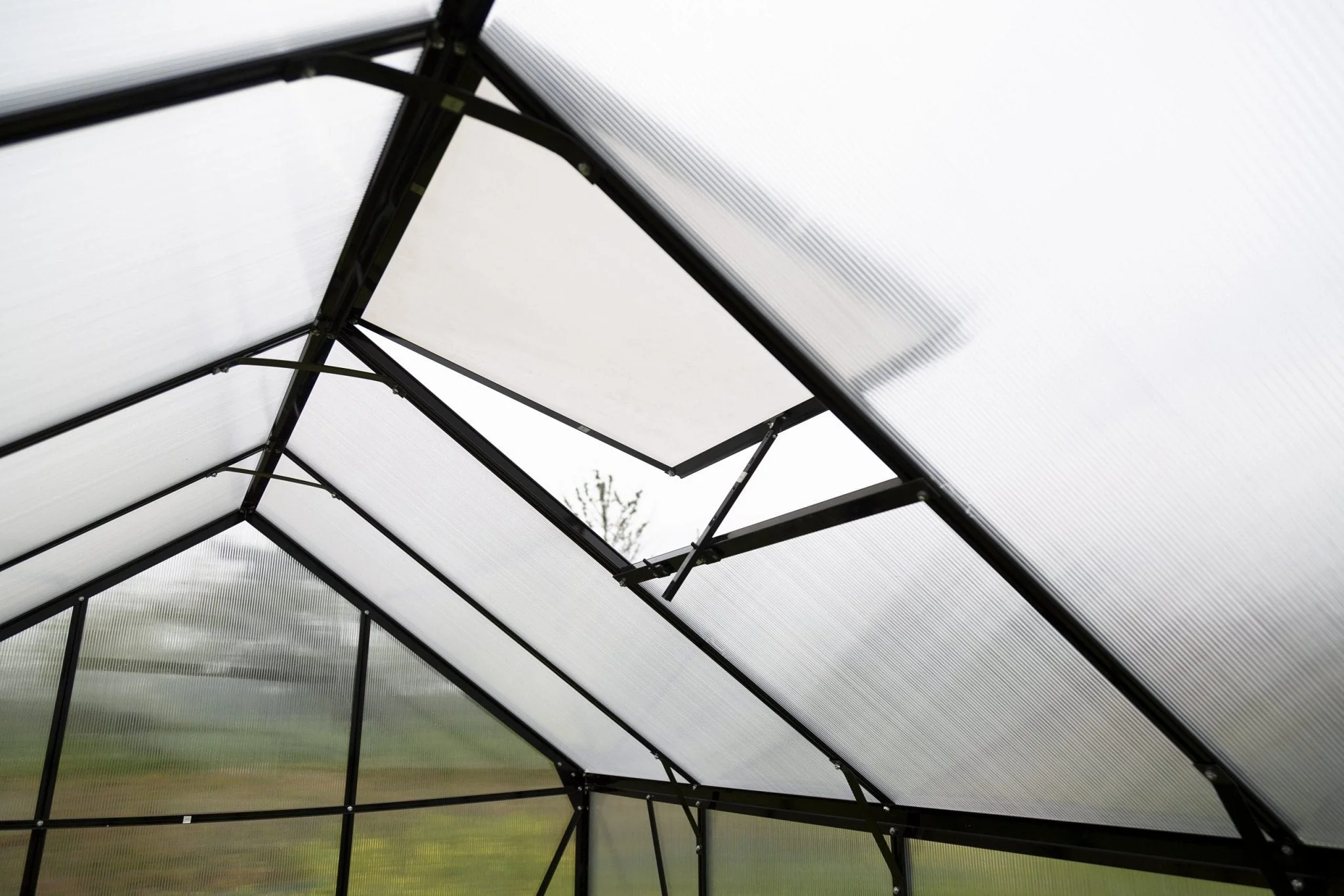 Polycarbonate Walk-In Greenhouse – 8.5, 12, 16.5 FT Sizes with UV Protection & Aluminum Frame - Image 6