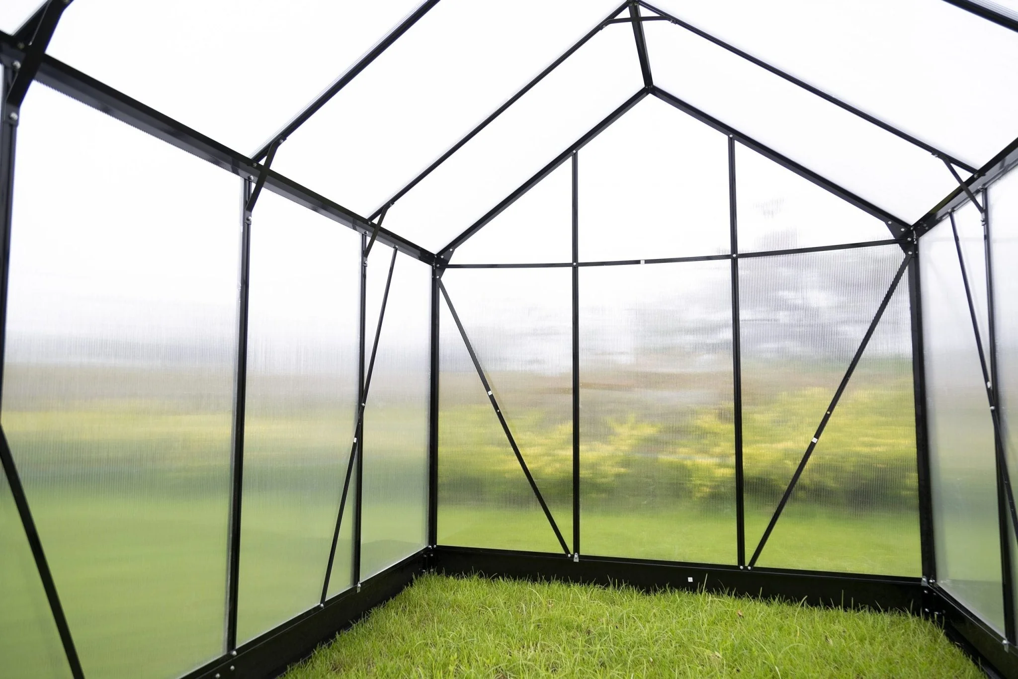 Polycarbonate Walk-In Greenhouse – 8.5, 12, 16.5 FT Sizes with UV Protection & Aluminum Frame - Image 7