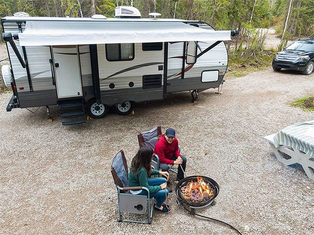 Portable 52,000 BTU Propane Fire Pit – with Lava Rocks & Grill for Camping BBQ Barbeque | G6501O - Image 3