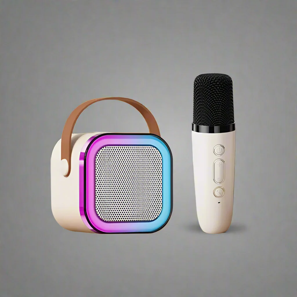 Portable Bluetooth Karaoke Speaker Set – Wireless Mic, RGB Lights & HiFi Audio | LGMiniS110