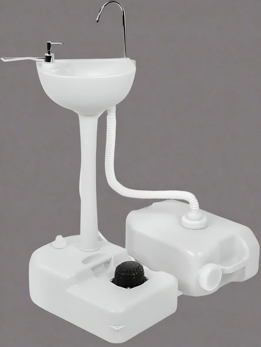 Portable Camping Sink with Foot Pump – 19L Water Tank & Soap Dispenser for Outdoor Use | S1271