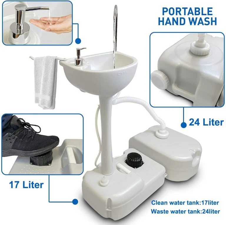 Portable Camping Sink with Foot Pump – 19L Water Tank & Soap Dispenser for Outdoor Use | S1271 - Image 2