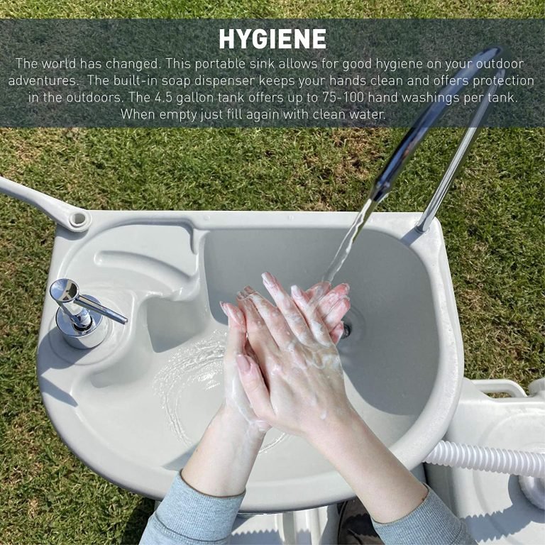 Portable Camping Sink with Foot Pump – 19L Water Tank & Soap Dispenser for Outdoor Use | S1271 - Image 3