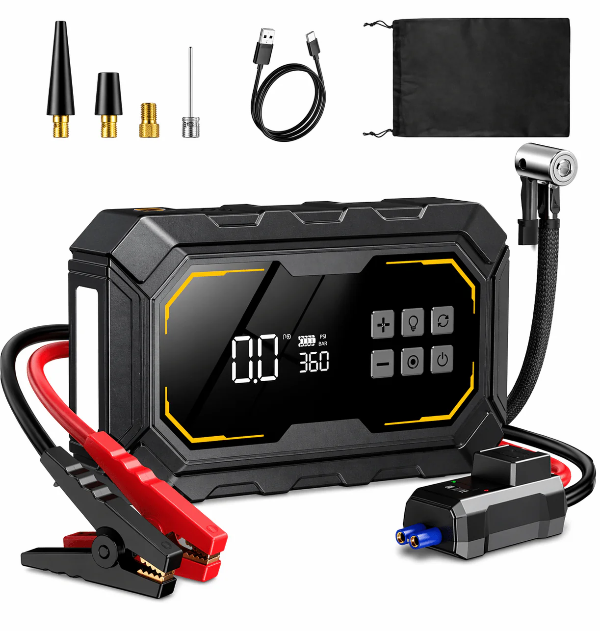 Portable Car Jump Starter 1000A Peak Lithium Battery Booster with USB Output J1000