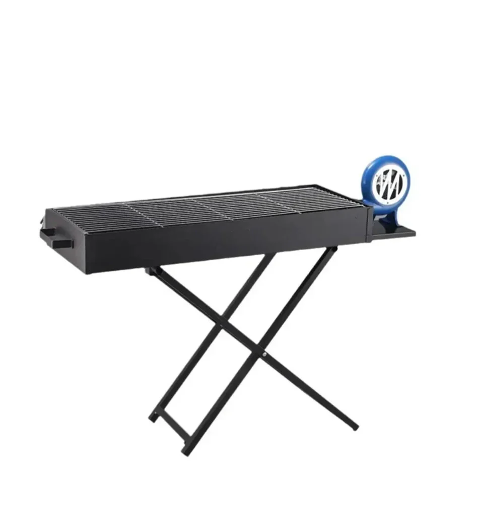 Portable Charcoal BBQ Grill with Blower – 12″x35″ Folding Steel Camping Grill for Outdoor Cooking – 250612C - Image 3
