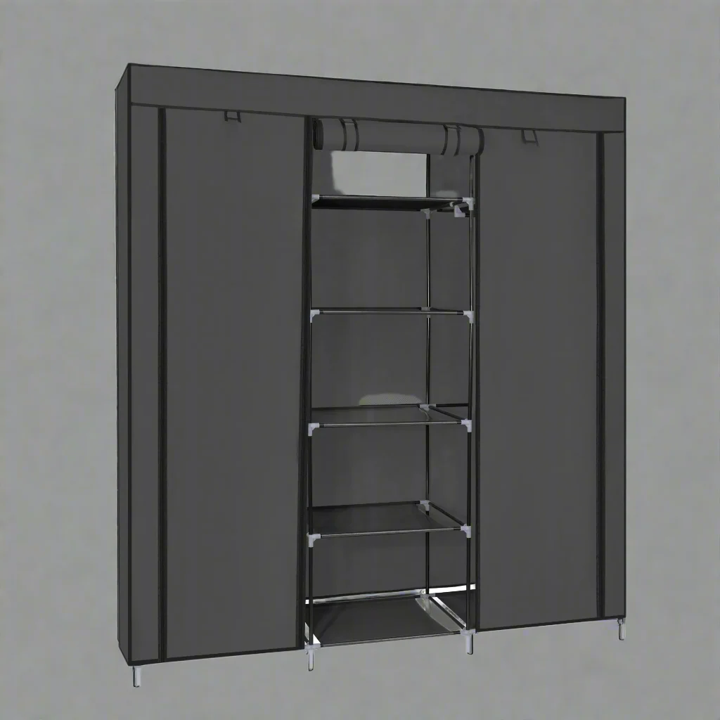 Portable Fabric Wardrobe Closet – 9-Shelf Clothing Storage Organizer | AMSRD252