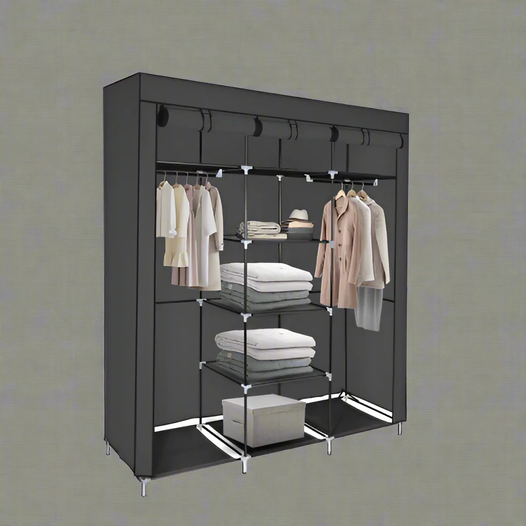 Portable Fabric Wardrobe Closet – 9-Shelf Clothing Storage Organizer | AMSRD252 - Image 4