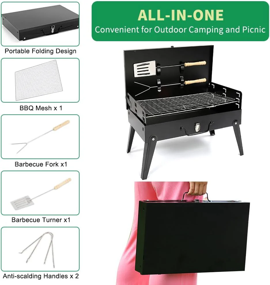 Portable Folding BBQ Grill – Suitcase-Style Travel Barbecue | Model 127135 - Image 4