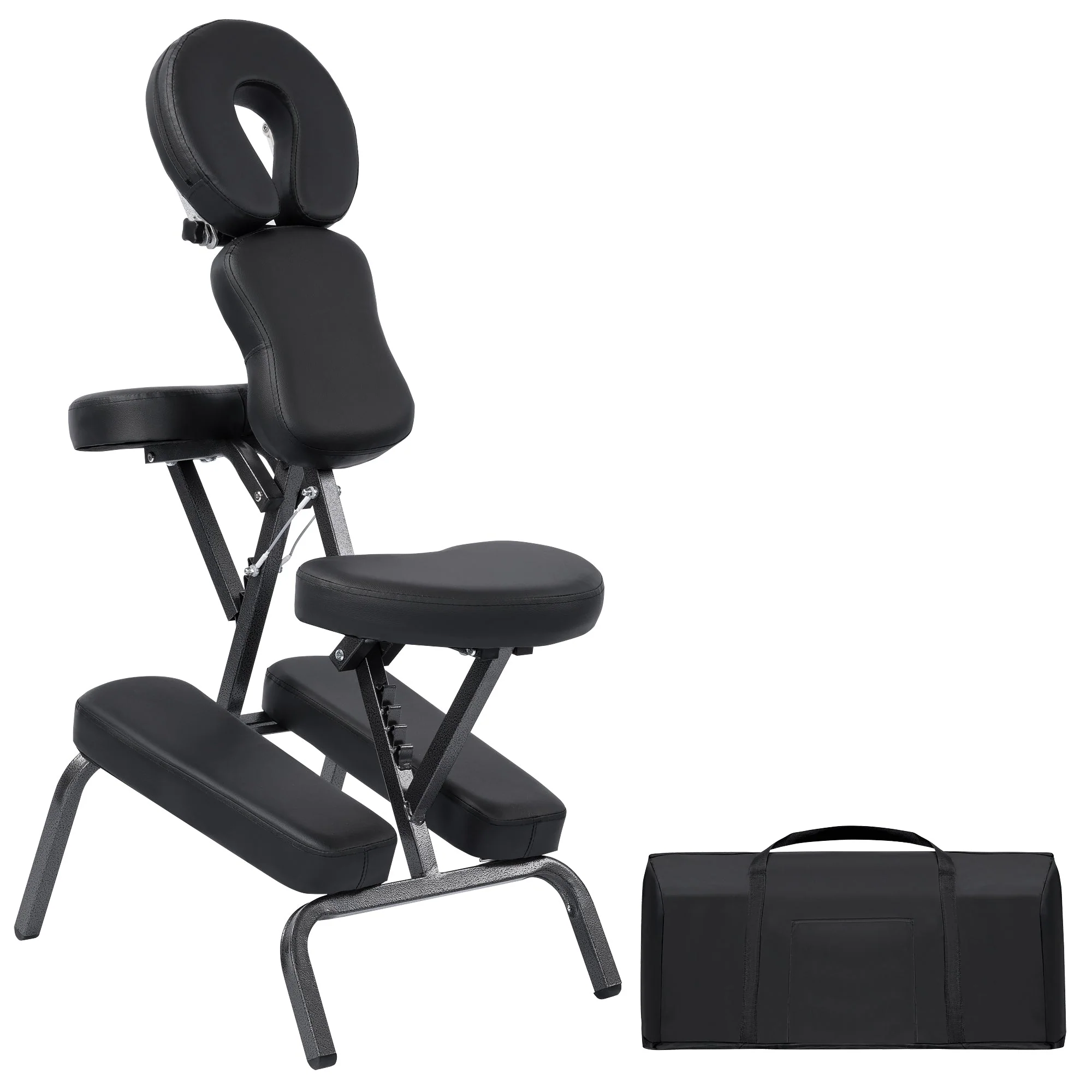 Portable Massage Chair – Adjustable Folding Spa Chair with Carrying Bag, Waterproof PU Leather, Heavy-Duty Steel Frame – AMC66 - Image 2