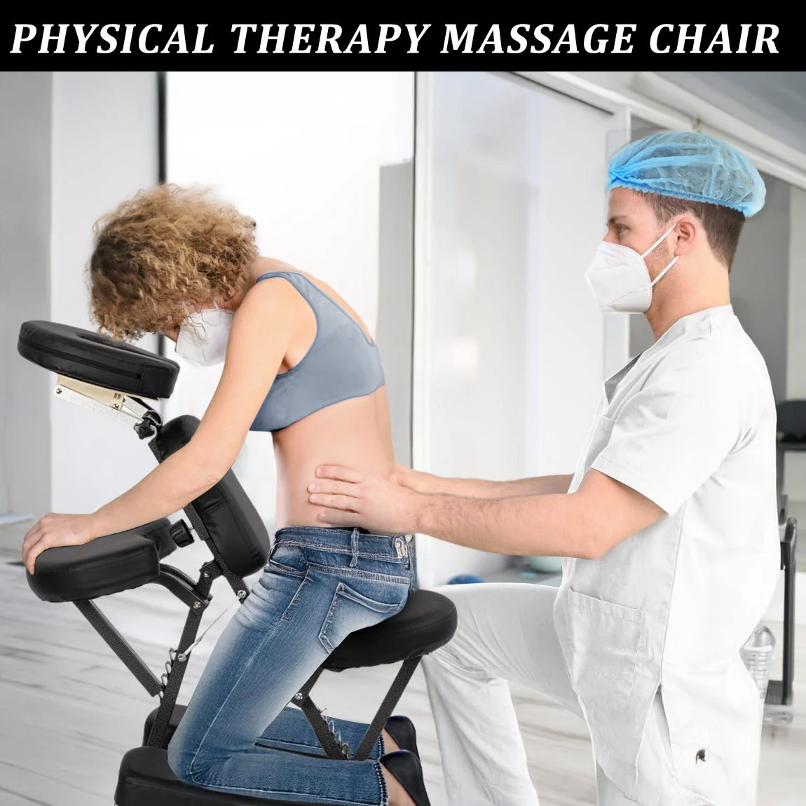 Portable Massage Chair – Adjustable Folding Spa Chair with Carrying Bag, Waterproof PU Leather, Heavy-Duty Steel Frame – AMC66 - Image 7