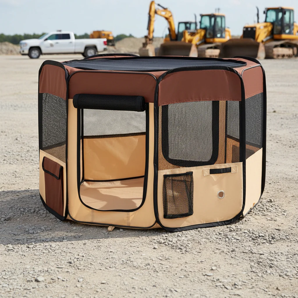 NEW Portable Pet Playpen & Kennel with Carry Case – Foldable Dog & Cat Crate for Indoor/Outdoor Use