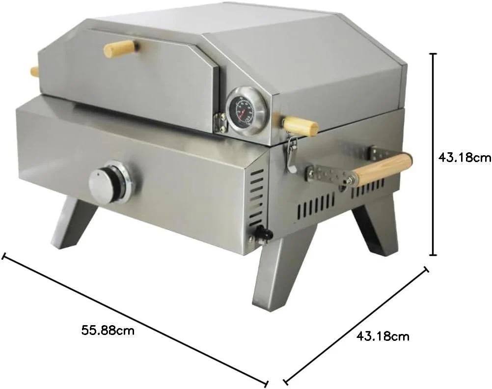 Portable Propane Pizza Oven Outdoor Stainless Steel Gas Pizza Oven Kit HPO02S - Image 7