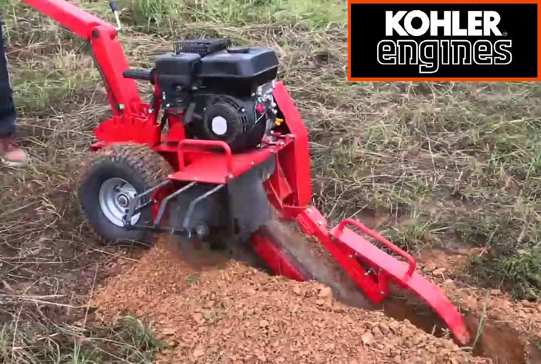 New Portable Trencher Machine with Kohler 7HP Gas Engine – Cable Installer DRTR70