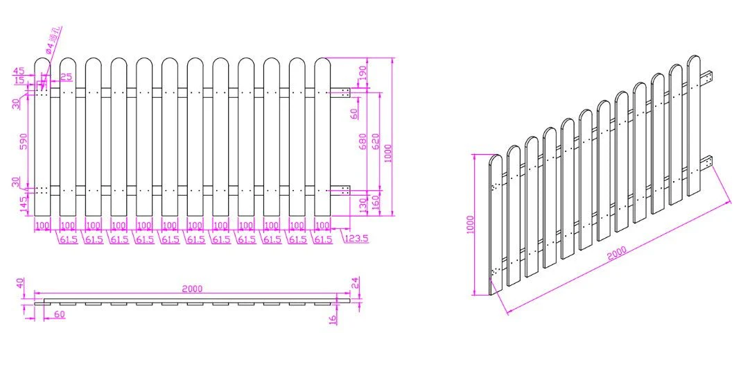 6.6 FT Pressure-Treated Picket Fence Post | Outdoor Wood Fencing Support - Image 3