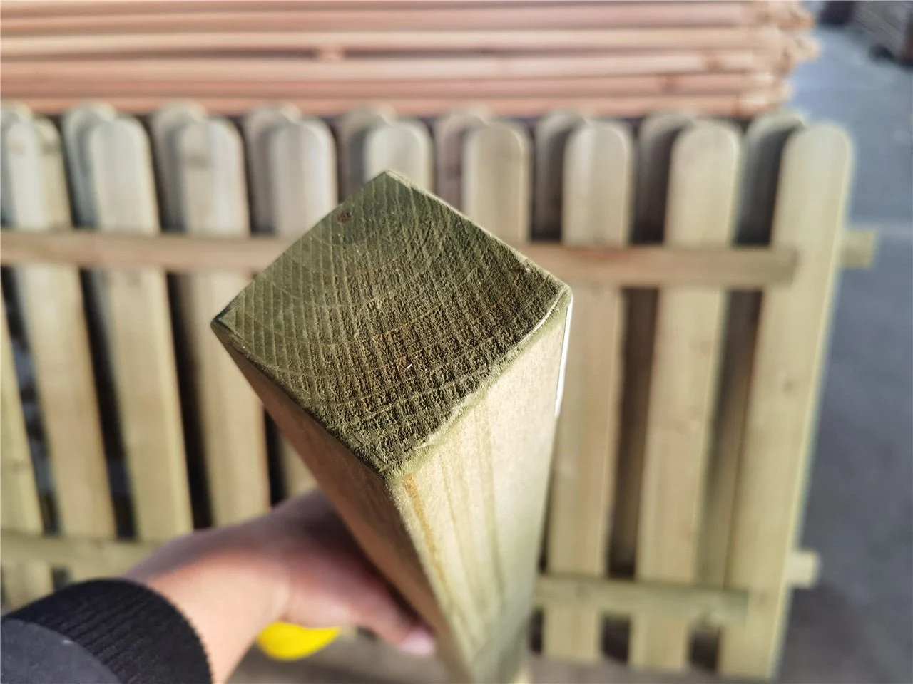 6.6 FT Pressure-Treated Picket Fence Post | Outdoor Wood Fencing Support - Image 5
