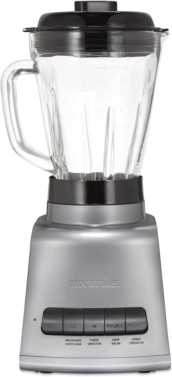 Proctor-Silex Blender, 950 Watts of Peak Power, 52 oz. Capacity, Black & Silver, 53560 - Image 2