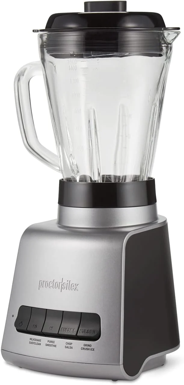 Proctor-Silex Blender, 950 Watts of Peak Power, 52 oz. Capacity, Black & Silver, 53560 - Image 3