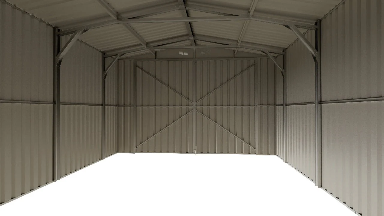 14x27 FT Heavy-Duty Metal Garage Shed with Double Doors | Spacious Storage | G1427 - Image 3