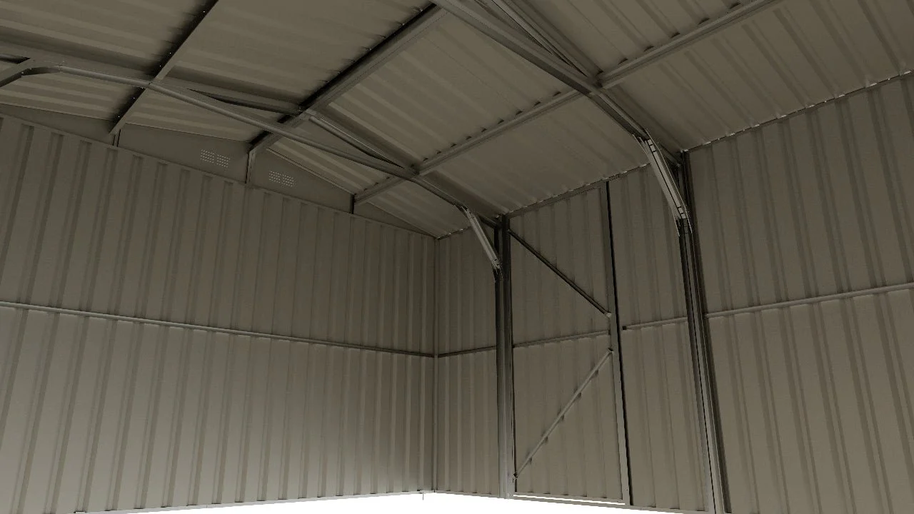14x27 FT Heavy-Duty Metal Garage Shed with Double Doors | Spacious Storage | G1427 - Image 4