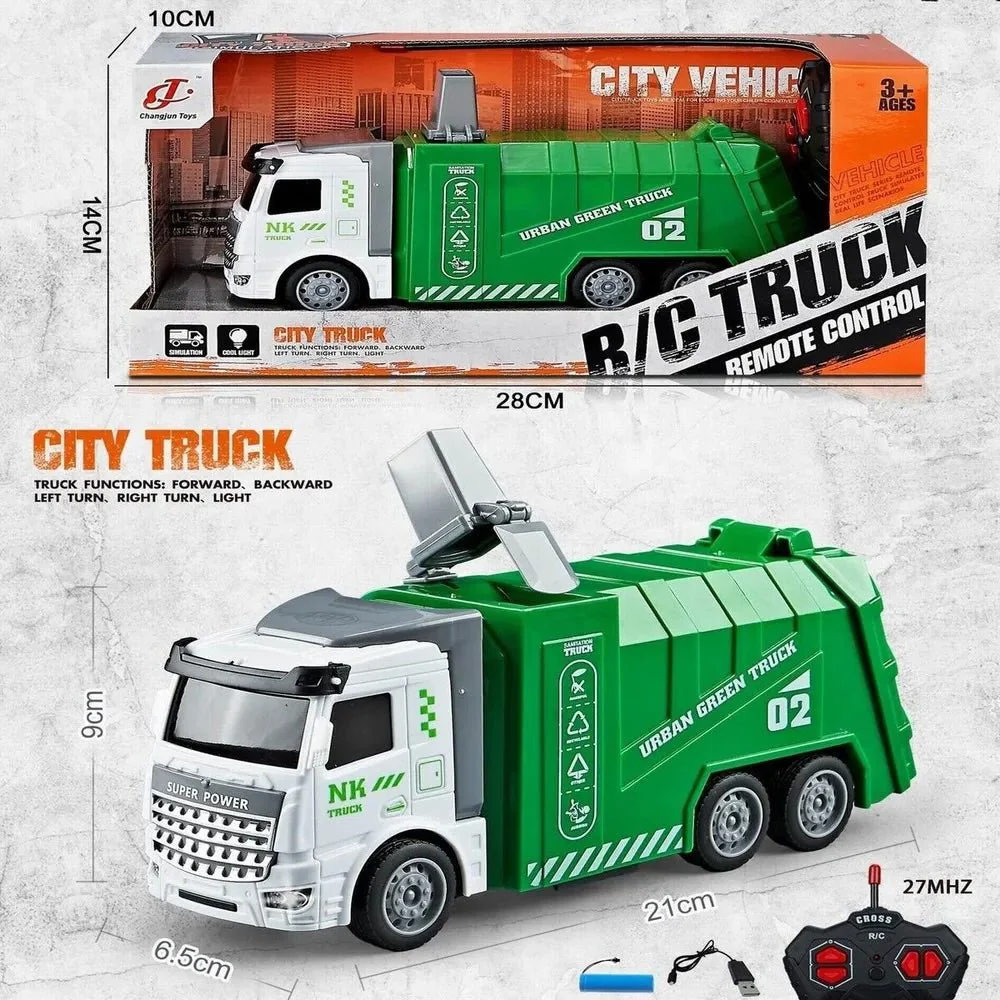 4-Channel RC Construction Trucks – Dump Truck, Fire Truck & Garbage Truck | Durable, Realistic & Rechargeable - Image 5