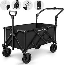 Heavy-Duty Collapsible Folding Garden Wagon with 360° Wheels & Adjustable Handle – Model S1264 - Image 3