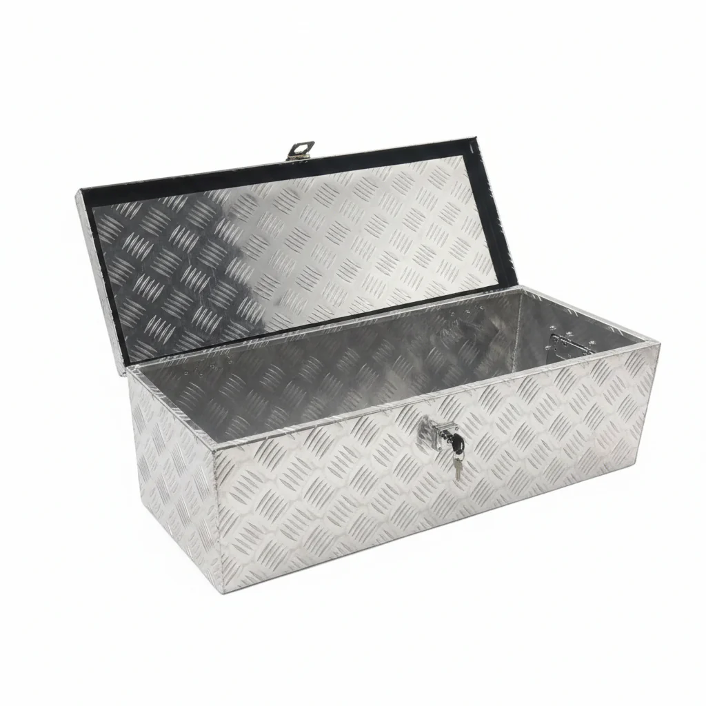 Heavy-Duty Aluminum Tool Box | Lockable Storage Chest for Truck, Garage, and Workshop - Image 4