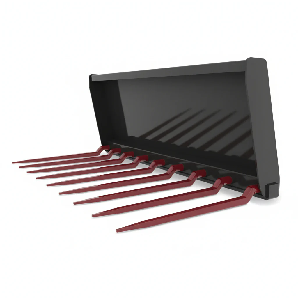 Heavy-Duty Skid Steer Stall Cleaning Manure Forks – 72" & 84" – Reinforced Steel Construction - Image 2