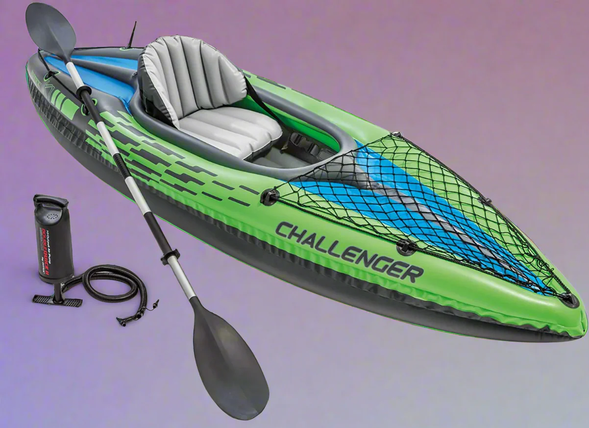 Intex Challenger K1 Inflatable Kayak Set | 1-Person Kayak with Oars & Pump – SKU 68305NP - Image 2
