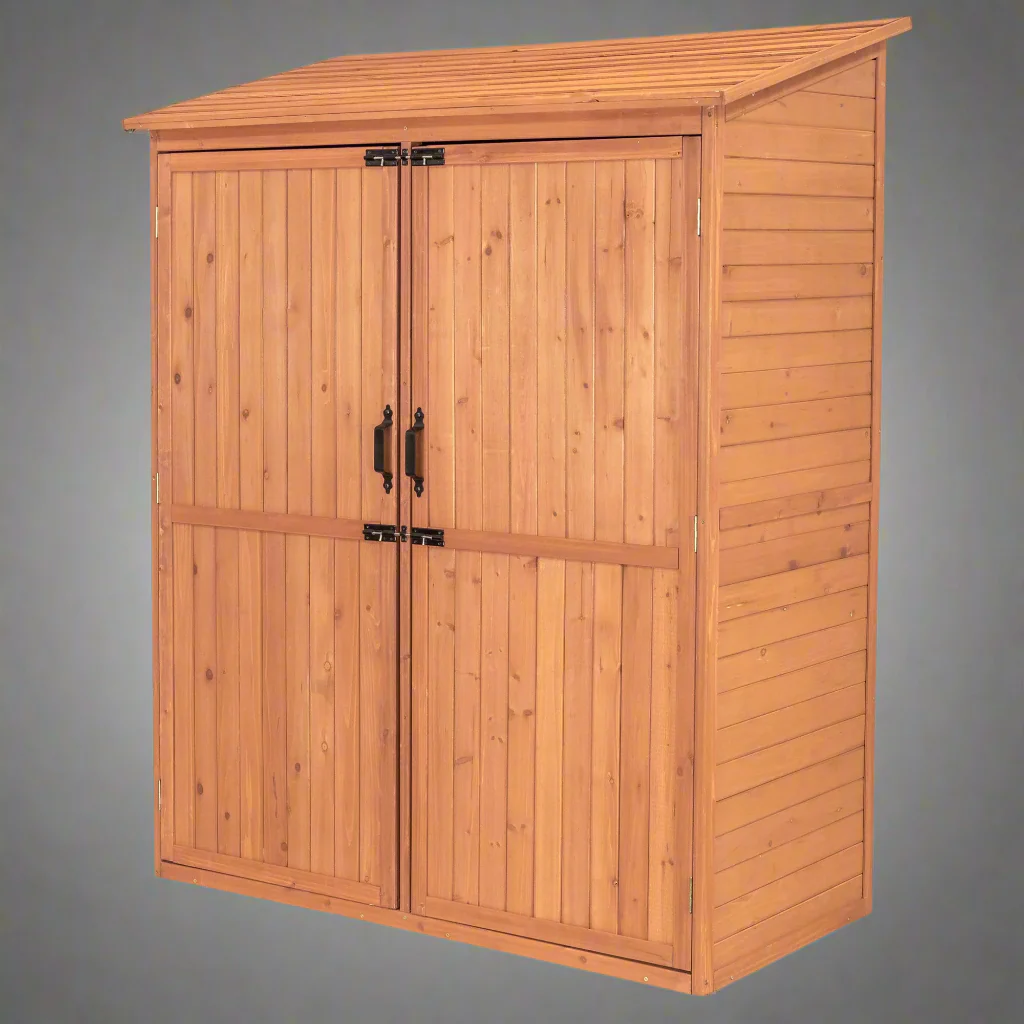 Multi-Compartment Outdoor Storage Cabinet - Wooden Garden Storage SPC5187 - Image 3