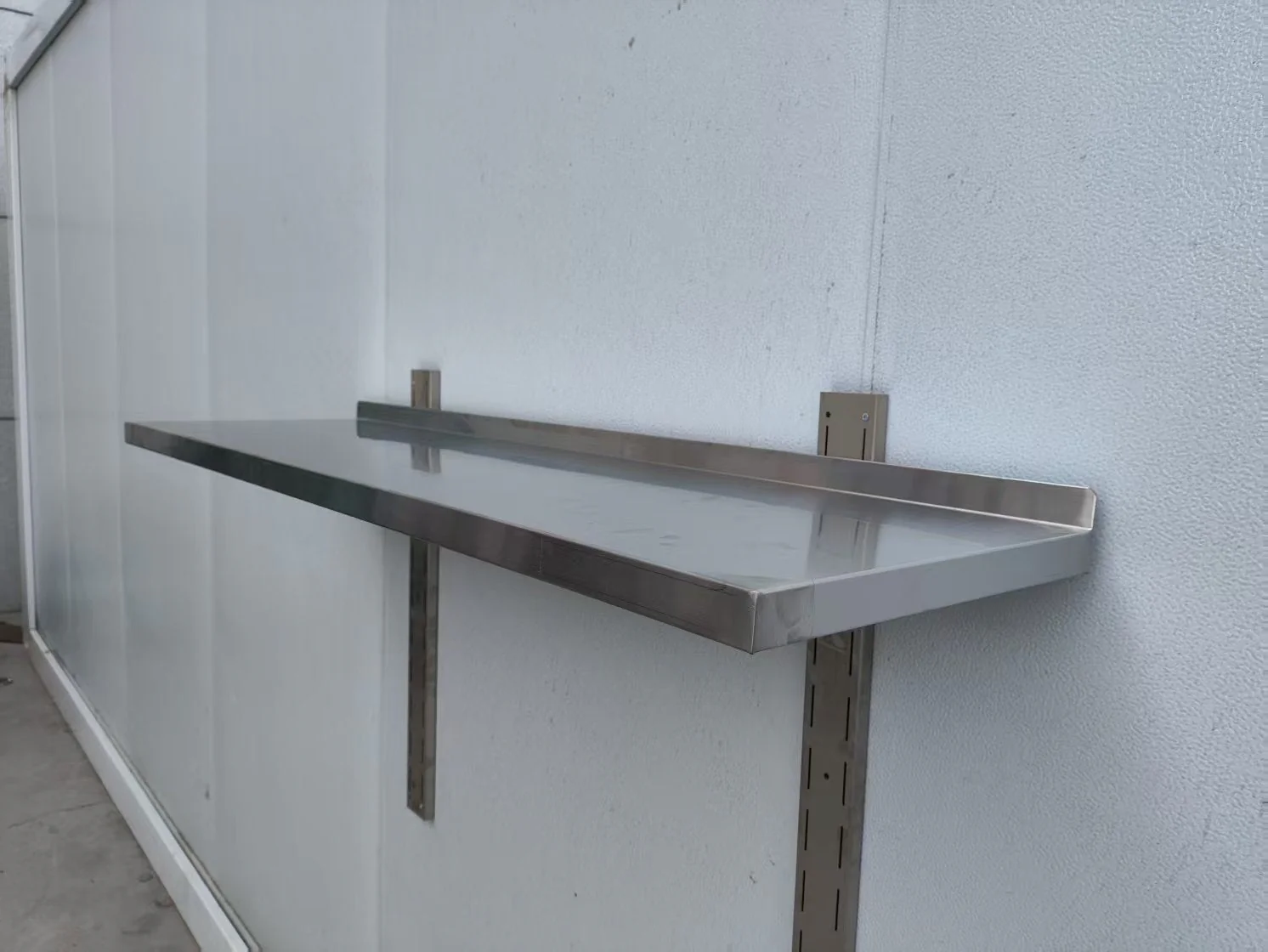 Stainless Steel 1-Tier Wall Mounted Kitchen Shelf | Storage Rack – 1218236 - Image 13