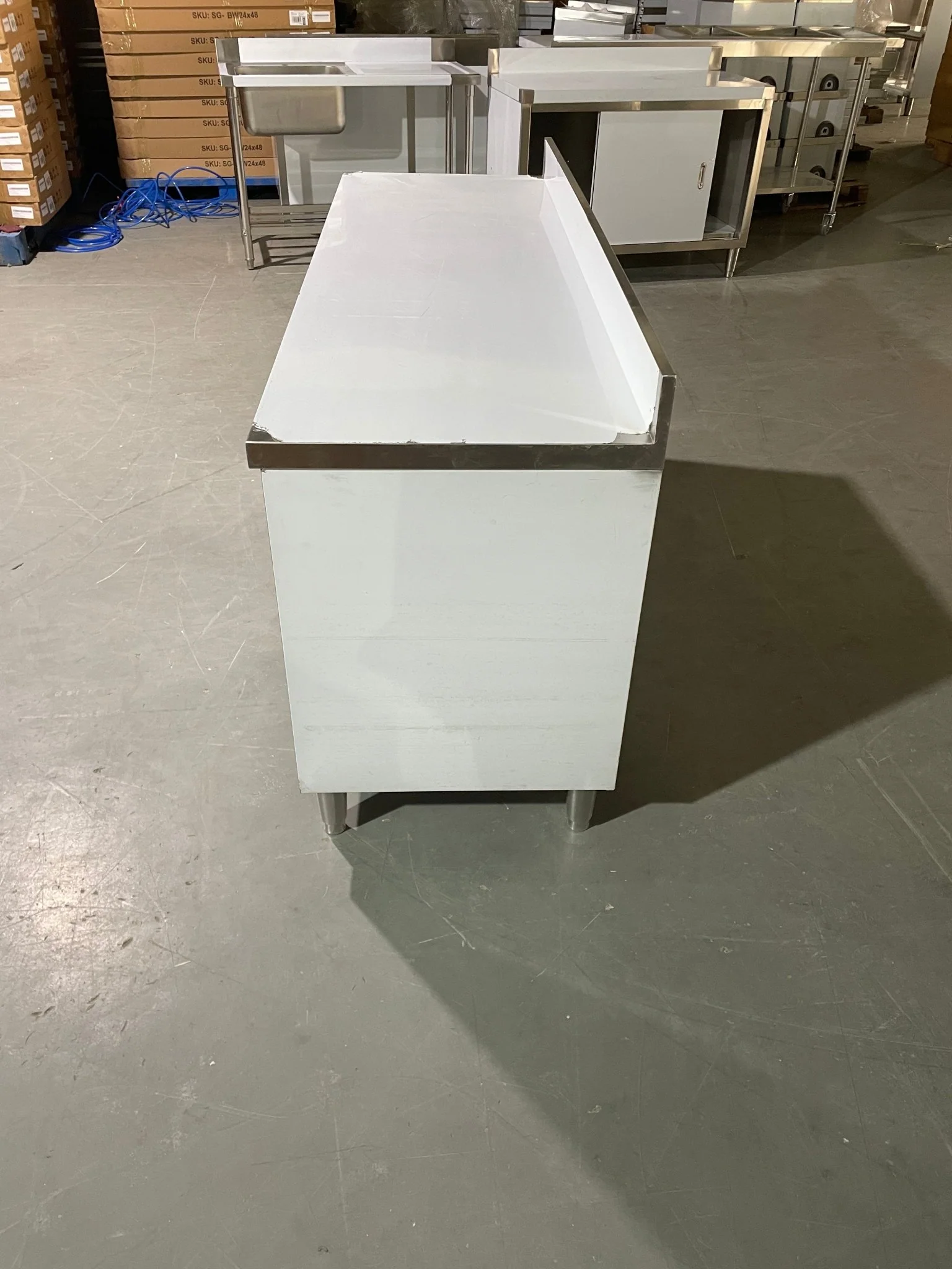 Stainless Steel Sliding Door Workbench – Garage & Restaurant Prep Table | Model 1218237 - Image 8