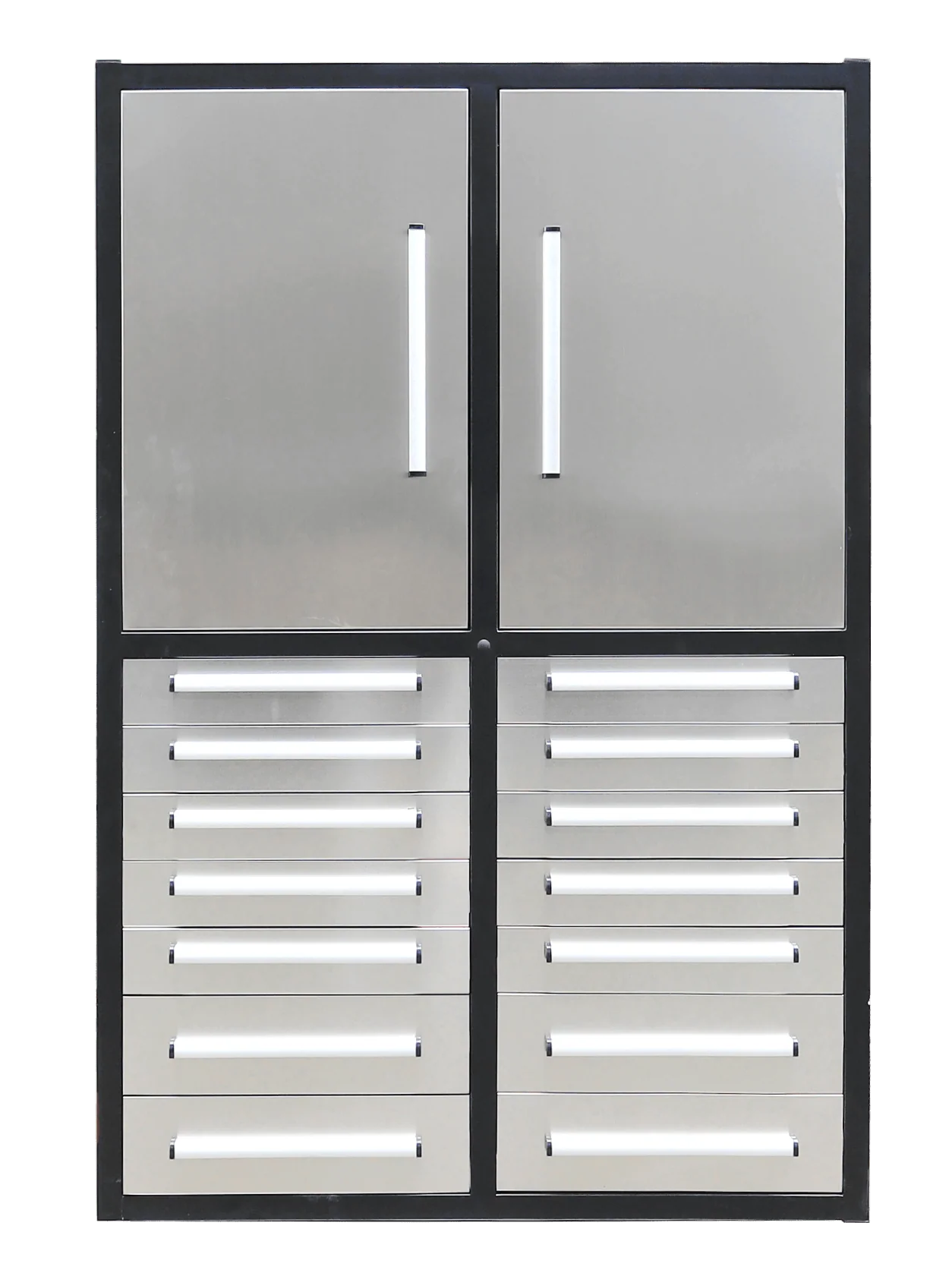 Professional 12-Drawer Garage Tool Cabinet Tool Bench – Heavy-Duty Steel Bench H4FT14D2