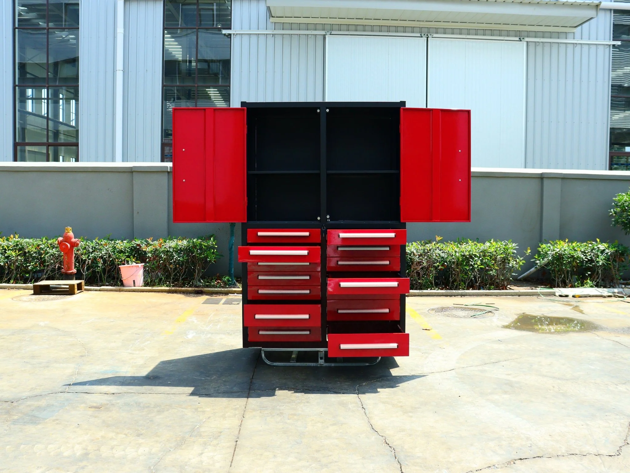 Professional 12-Drawer Garage Tool Cabinet Tool Bench – Heavy-Duty Steel Bench H4FT14D2 - Image 22