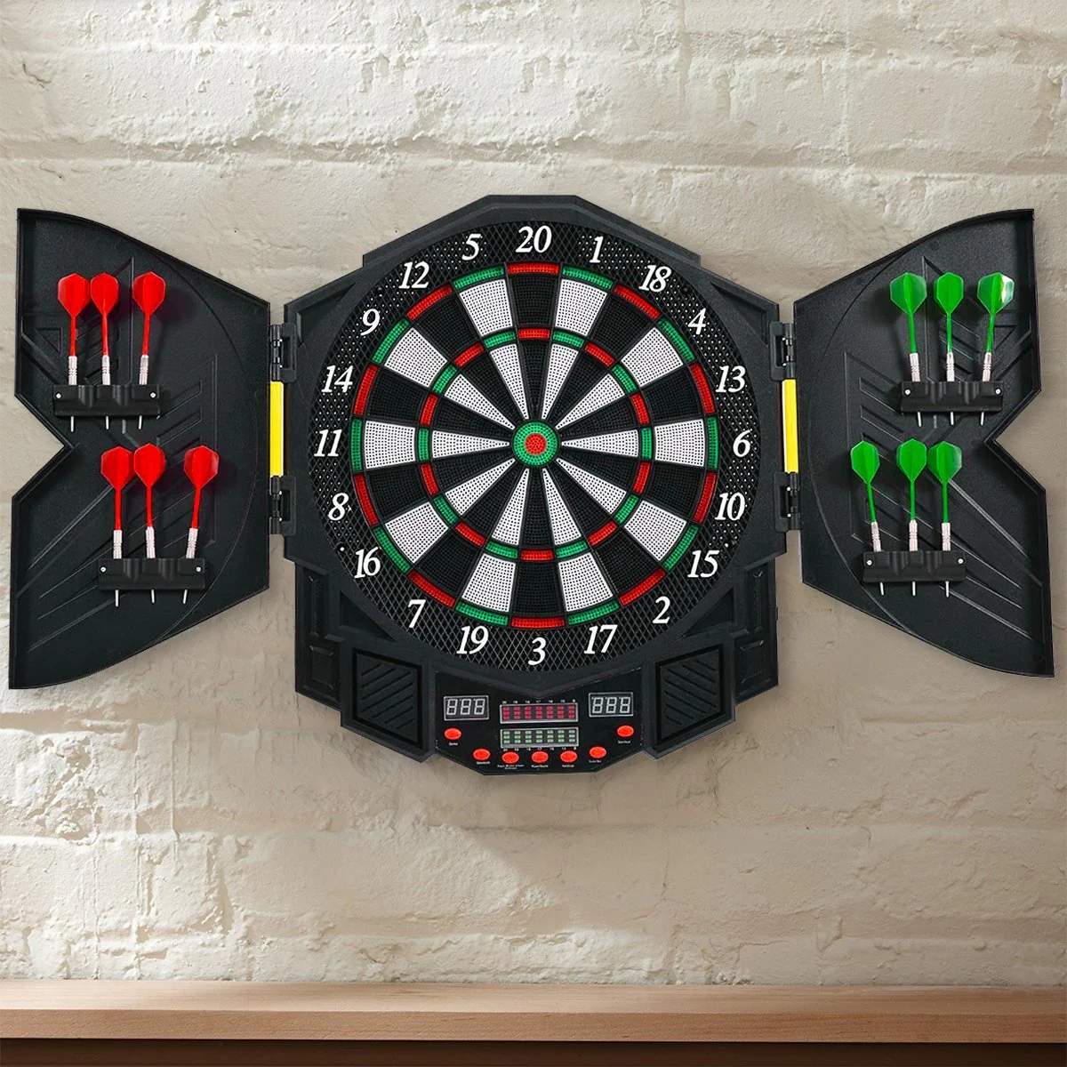 Professional Electronic Dartboard with Cabinet & 12 Darts – LED Display S3015 - Image 2