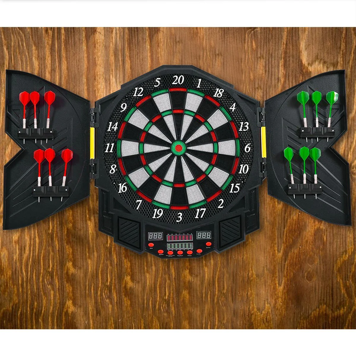 Professional Electronic Dartboard with Cabinet & 12 Darts – LED Display S3015 - Image 3