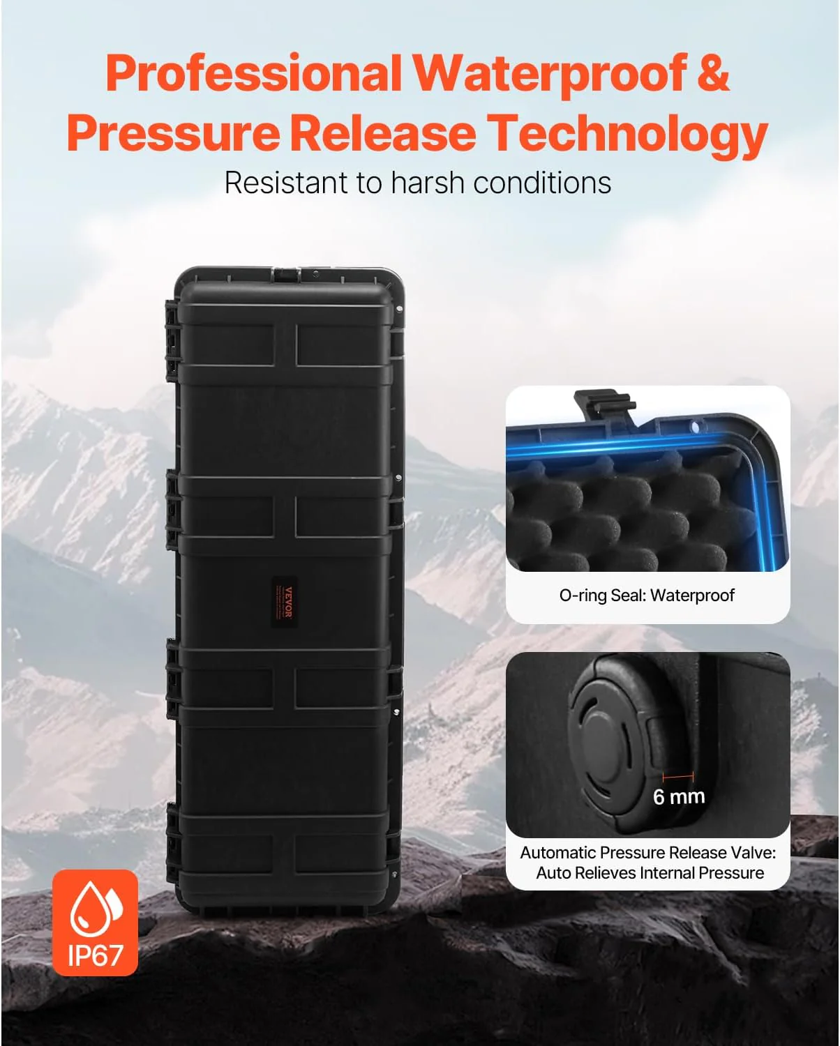 Professional Waterproof Hard Case with Handle & Locks | 5.5 cu.ft Equipment Protector 2384883 - Image 4