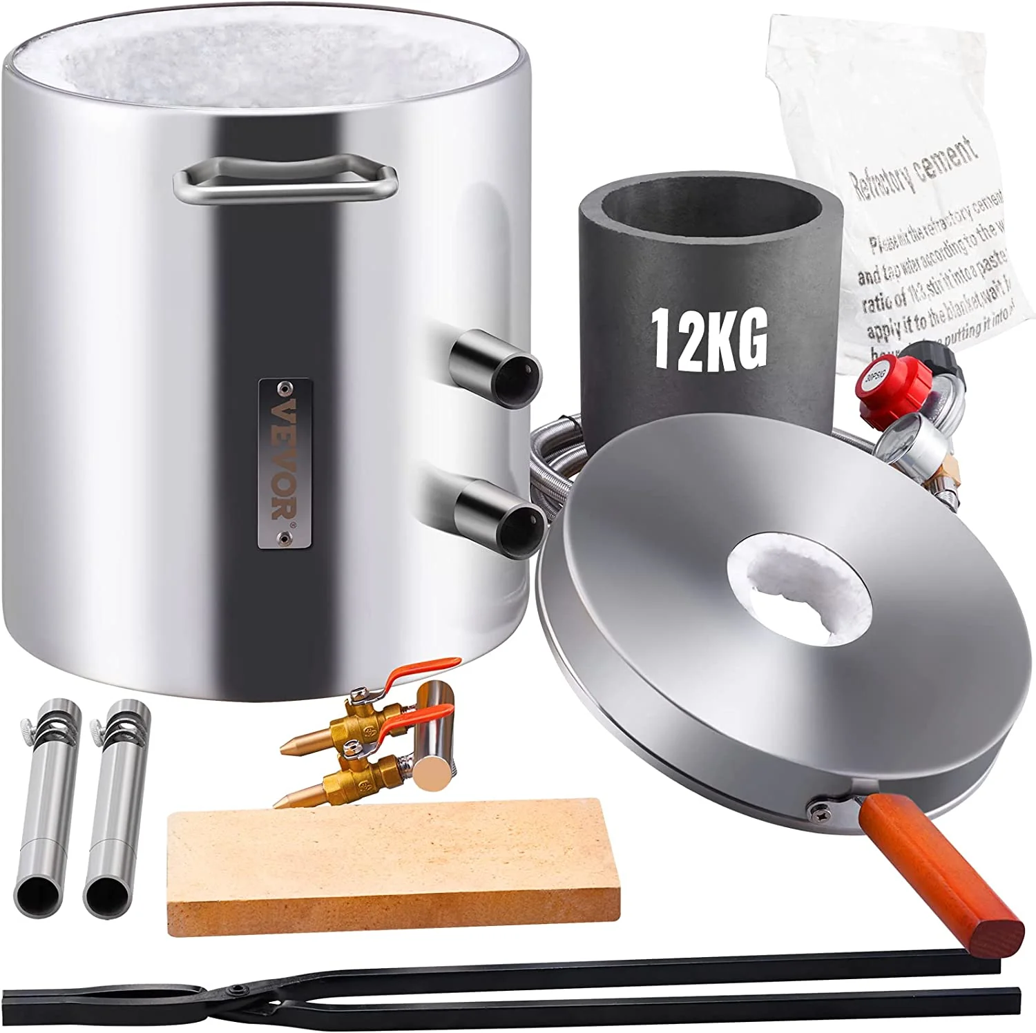 12KG Double Burner Propane Smelting Furnace Kit – Metal Melting System | 4362023