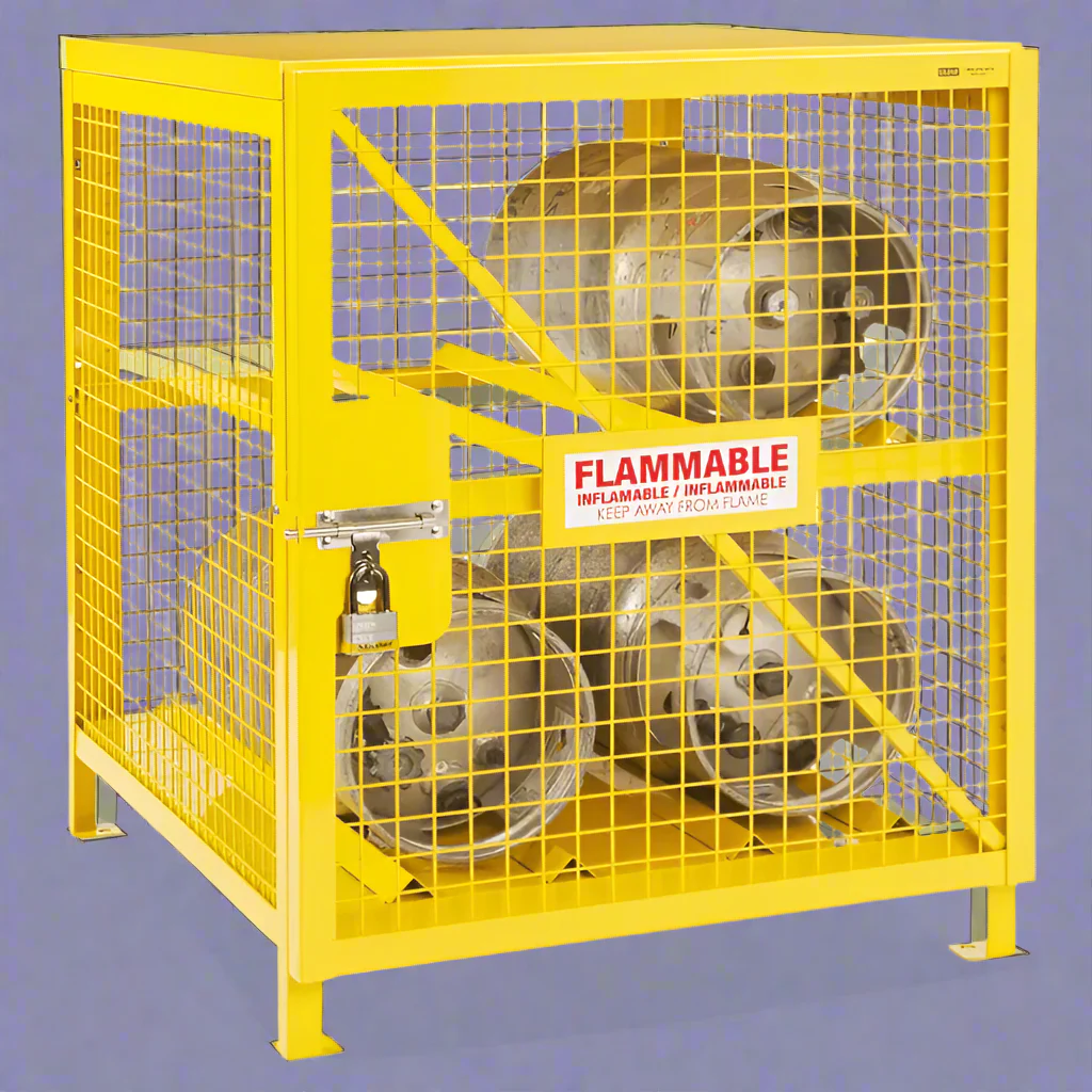 Propane Tank Storage Cage – Forklift-Ready Safety Cabinet for 4–10 Cylinders - Image 3