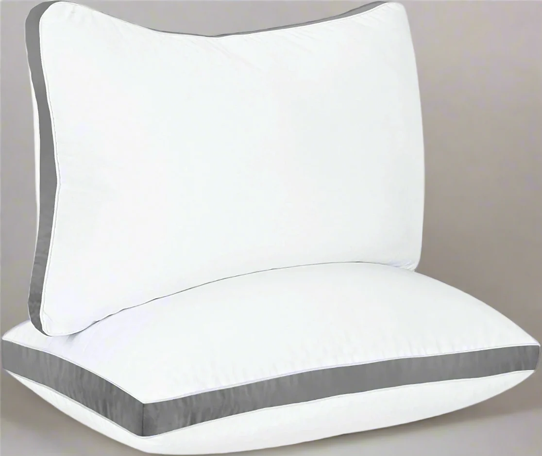 NEW Queen Size 2-Pack Gusseted Quilted Pillows for All Sleep Positions - 615QTP