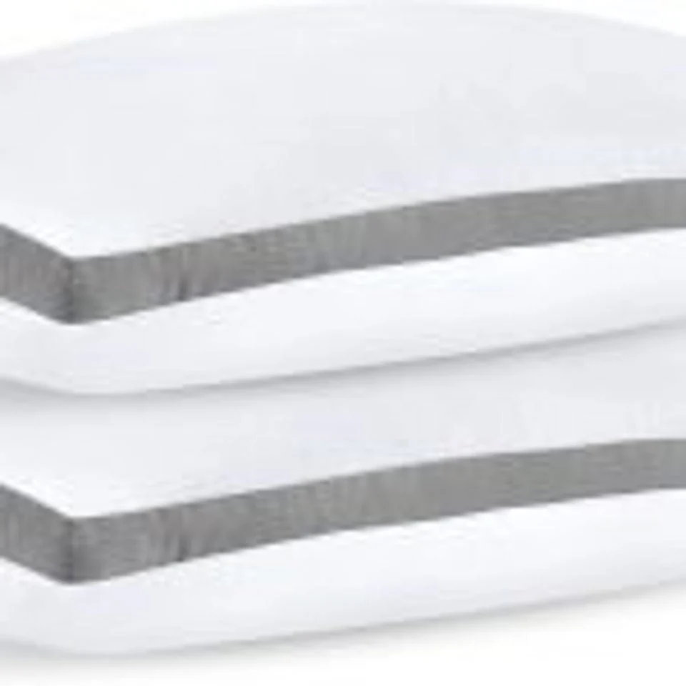 NEW Queen Size 2-Pack Gusseted Quilted Pillows for All Sleep Positions - 615QTP - Image 2